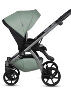 Tutis Carucior 2 in 1 Uno 5+ Sage 039 din piele ecologica sezut reversibil spatar reglabil roti cu blocare bara detasabila accesorii incluse