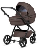 Tutis Carucior 2 in 1 Uno 6+ Cioccolata 177 din piele sezut reversibil spatar reglabil cadru din aluminiu amortizoare roti cu blocare greutate admisa 22 kg