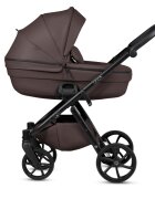 Tutis Carucior 2 in 1 Uno 6+ Cioccolata 177 din piele sezut reversibil spatar reglabil cadru din aluminiu amortizoare roti cu blocare greutate admisa 22 kg