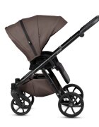 Tutis Carucior 2 in 1 Uno 6+ Cioccolata 177 din piele sezut reversibil spatar reglabil cadru din aluminiu amortizoare roti cu blocare greutate admisa 22 kg