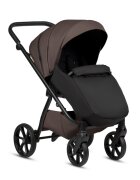 Tutis Carucior 2 in 1 Uno 6+ Cioccolata 177 din piele sezut reversibil spatar reglabil cadru din aluminiu amortizoare roti cu blocare greutate admisa 22 kg