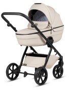 Tutis Carucior 2 in 1 Uno 6+ Latte 151 din piele sezut reversibil spatar reglabil cadru din aluminiu amortizoare roti cu blocare greutate admisa 22 kg