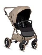 Tutis Carucior 2 in 1 Uno 6+ Nocciola 185 din piele sezut reversibil spatar reglabil cadru din aluminiu amortizoare roti cu blocare greutate admisa 22 kg