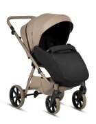Tutis Carucior 2 in 1 Uno 6+ Nocciola 185 din piele sezut reversibil spatar reglabil cadru din aluminiu amortizoare roti cu blocare greutate admisa 22 kg