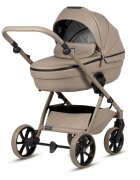 Tutis Carucior 2 in 1 Uno 6+ Nocciola 185 din piele sezut reversibil spatar reglabil cadru din aluminiu amortizoare roti cu blocare greutate admisa 22 kg
