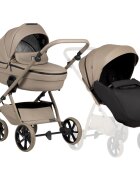 Tutis Carucior 2 in 1 Uno 6+ Nocciola 185 din piele sezut reversibil spatar reglabil cadru din aluminiu amortizoare roti cu blocare greutate admisa 22 kg