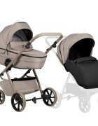 Tutis Carucior 2 in 1 Uno 6+ Taupe 172 sezut reversibil spatar reglabil cadru din aluminiu amortizoare roti cu blocare greutate admisa 22 kg