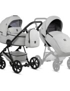 Tutis Carucior 2 in 1 Viva 5+ Cloud 085 din piele ecologica sezut reversibil spatar reglabil roti cu blocare bara detasabila accesorii incluse