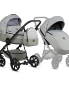 Tutis Carucior 2 in 1 Viva 5+ Crystal 058 din piele ecologica sezut reversibil spatar reglabil roti cu blocare bara detasabila accesorii incluse