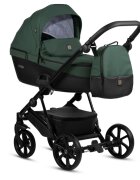 Tutis Carucior 2 in 1 Viva 5+ Emerald 064 din piele ecologica sezut reversibil spatar reglabil roti cu blocare bara detasabila accesorii incluse