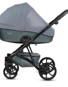 Tutis Carucior 2 in 1 Viva 5+ Turquoise 063 din piele ecologica sezut reversibil spatar reglabil roti cu blocare bara detasabila accesorii incluse