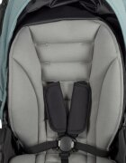 Tutis Carucior 2 in 1 Viva 5+ Turquoise 063 din piele ecologica sezut reversibil spatar reglabil roti cu blocare bara detasabila accesorii incluse