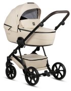Tutis Carucior 2 in 1 Viva 5+ Vanila 086 din piele ecologica sezut reversibil spatar reglabil roti cu blocare bara detasabila accesorii incluse