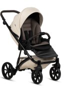 Tutis Carucior 2 in 1 Viva 5+ Vanila 086 din piele ecologica sezut reversibil spatar reglabil roti cu blocare bara detasabila accesorii incluse