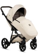 Tutis Carucior 2 in 1 Viva 5+ Vanila 086 din piele ecologica sezut reversibil spatar reglabil roti cu blocare bara detasabila accesorii incluse