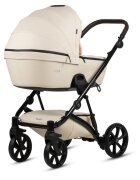 Tutis Carucior 2 in 1 Viva 5+ Vanila 086 din piele ecologica sezut reversibil spatar reglabil roti cu blocare bara detasabila accesorii incluse