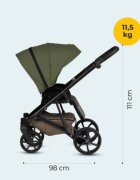 Tutis Carucior 2 in 1 Viva 6+ Leather 086 Vanilie cu suspensie accesorii incluse greutate admisa 22 kg