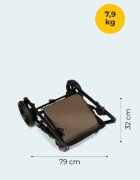 Tutis Carucior 2 in 1 Viva 6+ Leather 086 Vanilie cu suspensie accesorii incluse greutate admisa 22 kg