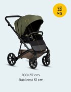 Tutis Carucior 2 in 1 Viva 6+ Leather 086 Vanilie cu suspensie accesorii incluse greutate admisa 22 kg