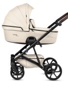 Tutis Carucior 2 in 1 Viva 6+ Leather 086 Vanilie cu suspensie accesorii incluse greutate admisa 22 kg