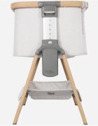 Tutti Bambini Patut 2 in 1 co-sleeper CoZee Oak Sterling Silver reglabil pe inaltime pozitie anti-reflux spatiu depozitare saltea si geanta de transport incluse
