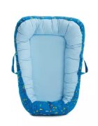 TWINDECO Baby Nest cu doua fete si manere Albastru cu masinute