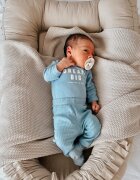 TWINDECO Baby Nest din bumbac organic cu volanase Bej