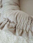 TWINDECO Baby Nest din bumbac organic cu volanase Grej