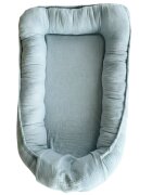 TWINDECO Baby Nest din muselina Baby blue