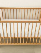 TWINDECO Cearceaf 2 in 1 impermeabil din bumbac organic 120x60 cm Alb