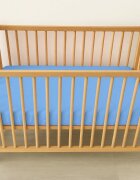 TWINDECO Cearceaf 2 in 1 impermeabil din bumbac organic 120x60 cm Albastru