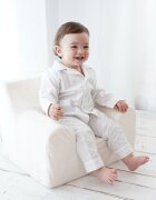 TWINDECO Fotoliu pentru copii Alb cu husa din catifea
