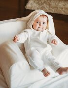 TWINDECO Fotoliu pentru copii Alb cu husa din catifea