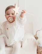 TWINDECO Fotoliu pentru copii Alb cu husa din catifea