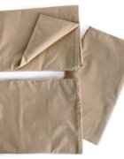 TWINDECO Lenjerie cu 3 piese din bumbac organic pentru patut 120x60 cm Bej