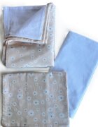 TWINDECO Lenjerie cu 3 piese din bumbac organic pentru patut 120x60 cm Margarete