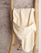 TWINDECO Prosop de baie cu gluga pentru copii 85x80 cm din bumbac Crem