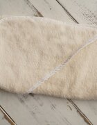 TWINDECO Prosop de baie cu gluga pentru copii 90x80 cm din bumbac Crem
