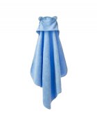 TWINDECO Prosop de baie cu gluga si urechi pentru copii 100x100 cm din bumbac Albastru