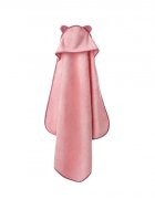 TWINDECO Prosop de baie cu gluga si urechi pentru copii 100x100 cm din bumbac Rose