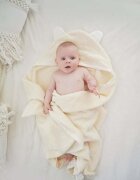 TWINDECO Prosop din bumbac pentru bebelusi 115x75 cm BebeHug Crem