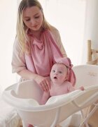 TWINDECO Prosop din bumbac pentru bebelusi 115x75 cm BebeHug Roz