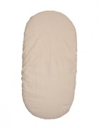 Twins Cearsaf din bumbac cu elastic pentru carucior 90x50 cm Crem