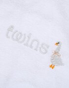 Twins Halat de baie din bumbac pentru copii alb marimea 86-92