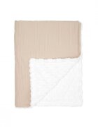 Twins Patura din velur Cotton 3D Crem 100x80 cm