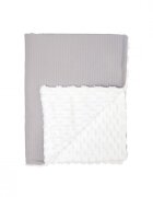Twins Patura din velur Cotton 3D Gri 100x80 cm