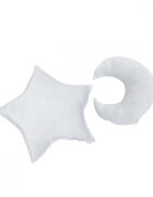 Twins Pernute decorative moon star alb