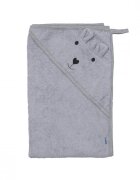 Twins Prosop de baie din bumbac Bear 100x100 cm gri
