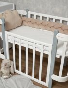Twins Protectie laterala bej impletita tip cosita cu 3 fire 200 cm