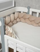 Twins Protectie laterala bej impletita tip cosita cu 3 fire 200 cm